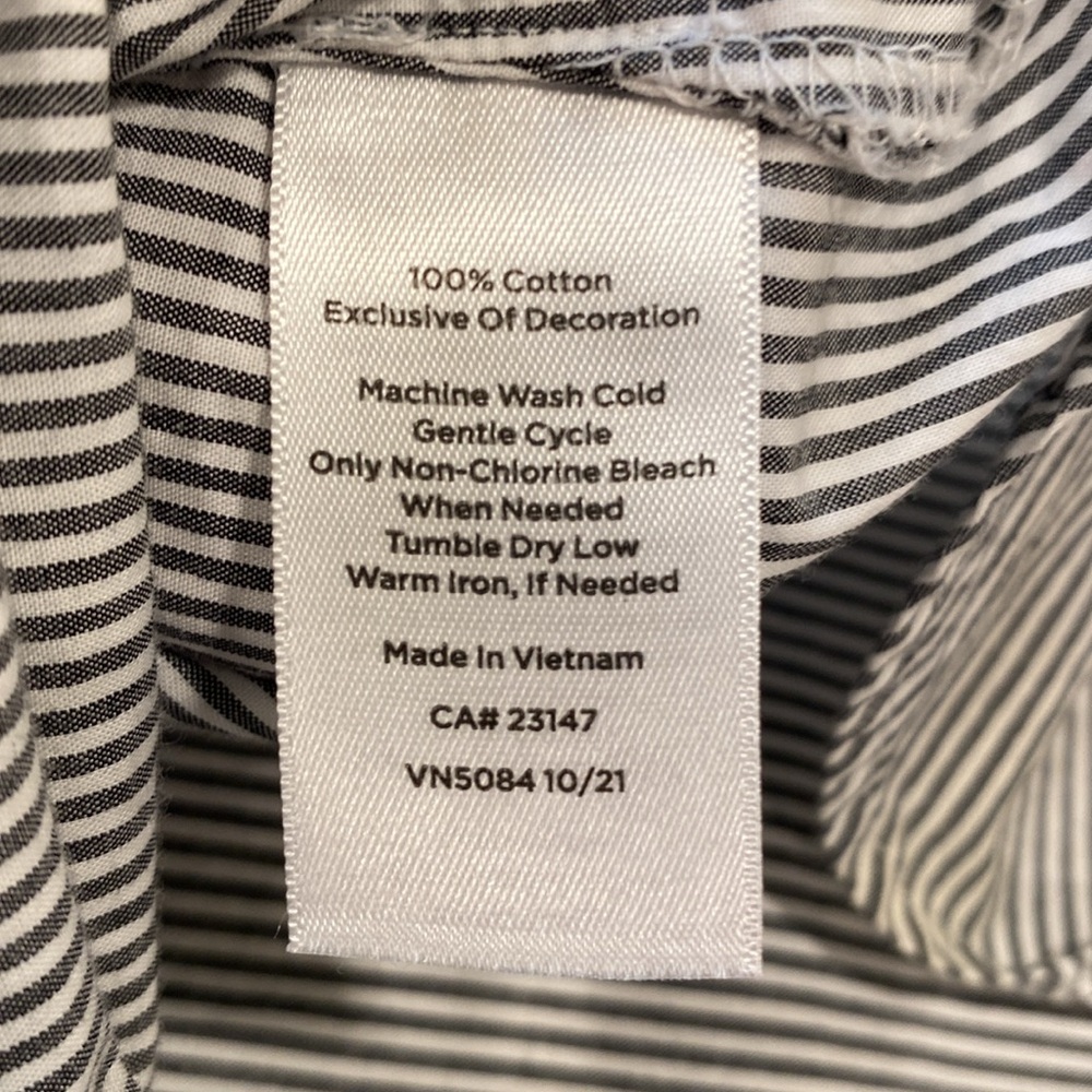 Talbots Plus Chambray Stripe Popover Tunic With 3… - image 7